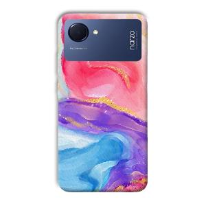 Water Colors Phone Customized Printed Back Cover for Realme Narzo 50i Prime