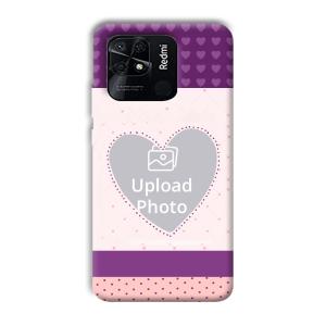 Purple Hearts Customized Printed Back Cover for Xiaomi Redmi 10