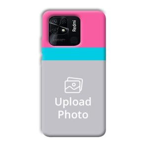 Pink & Sky Blue Customized Printed Back Cover for Xiaomi Redmi 10