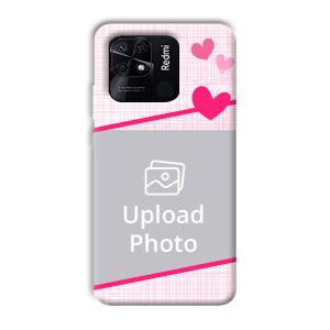 Pink Check Customized Printed Back Cover for Xiaomi Redmi 10