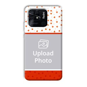 Orange Hearts Customized Printed Back Cover for Xiaomi Redmi 10