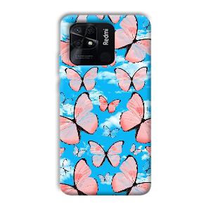 Pink Butterflies Phone Customized Printed Back Cover for Xiaomi Redmi 10