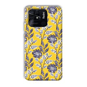 Yellow Fabric Design Phone Customized Printed Back Cover for Xiaomi Redmi 10