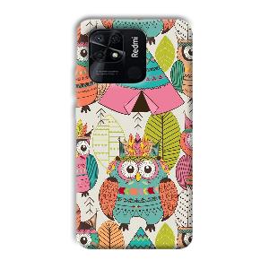 Fancy Owl Phone Customized Printed Back Cover for Xiaomi Redmi 10
