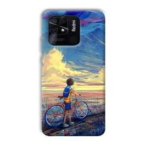 Boy & Sunset Phone Customized Printed Back Cover for Xiaomi Redmi 10