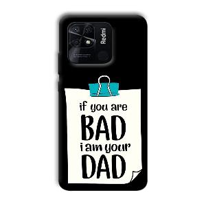Dad Quote Phone Customized Printed Back Cover for Xiaomi Redmi 10