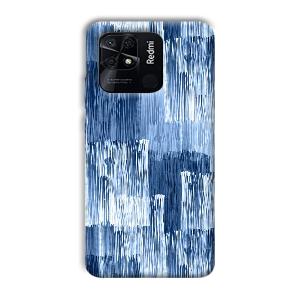 Blue White Lines Phone Customized Printed Back Cover for Xiaomi Redmi 10