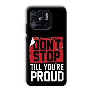 Don't Stop Phone Customized Printed Back Cover for Xiaomi Redmi 10