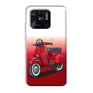 Red Scooter Phone Customized Printed Back Cover for Xiaomi Redmi 10