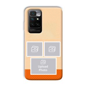 Orange Background Customized Printed Back Cover for Xiaomi Redmi 10 Prime 2022