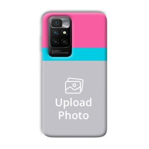 Pink & Sky Blue Customized Printed Back Cover for Xiaomi Redmi 10 Prime 2022