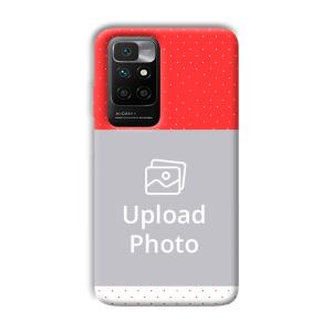 Red White Customized Printed Back Cover for Xiaomi Redmi 10 Prime 2022