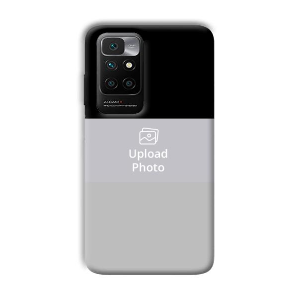 Black & Grey Customized Printed Back Cover for Xiaomi Redmi 10 Prime 2022