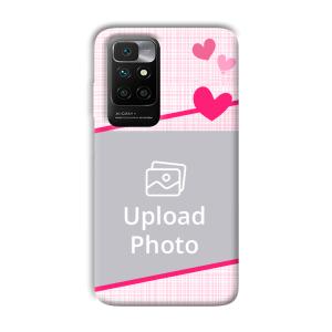 Pink Check Customized Printed Back Cover for Xiaomi Redmi 10 Prime 2022
