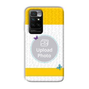 Butterflies & Yellow Customized Printed Back Cover for Xiaomi Redmi 10 Prime 2022