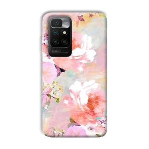 Floral Canvas Phone Customized Printed Back Cover for Xiaomi Redmi 10 Prime 2022