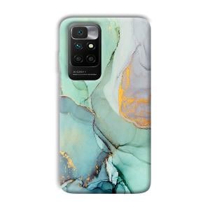 Green Marble Phone Customized Printed Back Cover for Xiaomi Redmi 10 Prime 2022