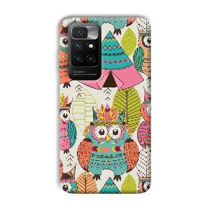 Fancy Owl Phone Customized Printed Back Cover for Xiaomi Redmi 10 Prime 2022