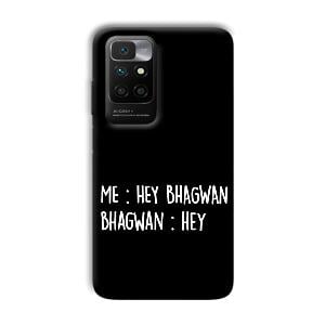 Hey Bhagwan Phone Customized Printed Back Cover for Xiaomi Redmi 10 Prime 2022