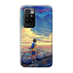 Boy & Sunset Phone Customized Printed Back Cover for Xiaomi Redmi 10 Prime 2022