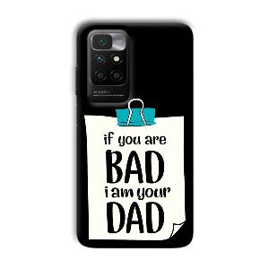 Dad Quote Phone Customized Printed Back Cover for Xiaomi Redmi 10 Prime 2022