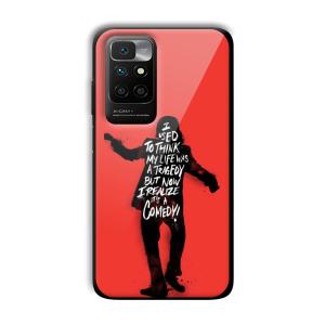 Joker Life Quote Customized Printed Glass Back Cover for Xiaomi Redmi 10 Prime 2022
