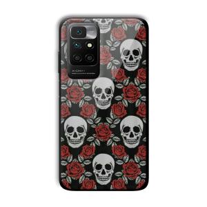 Red Skull Customized Printed Glass Back Cover for Xiaomi Redmi 10 Prime 2022