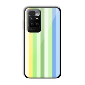 Green and Blue Customized Printed Glass Back Cover for Xiaomi Redmi 10 Prime 2022