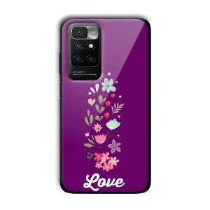 Purple Love Customized Printed Glass Back Cover for Xiaomi Redmi 10 Prime 2022