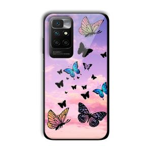 Butterflies Customized Printed Glass Back Cover for Xiaomi Redmi 10 Prime 2022