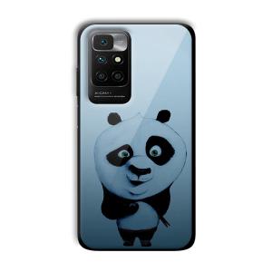 Cute Panda Customized Printed Glass Back Cover for Xiaomi Redmi 10 Prime 2022