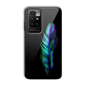 Neon Feather Customized Printed Glass Back Cover for Xiaomi Redmi 10 Prime 2022
