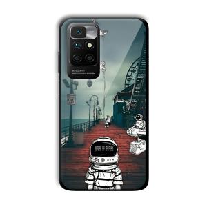 Little Astronaut Customized Printed Glass Back Cover for Xiaomi Redmi 10 Prime 2022