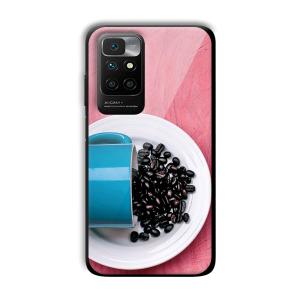 Coffee Beans Customized Printed Glass Back Cover for Xiaomi Redmi 10 Prime 2022