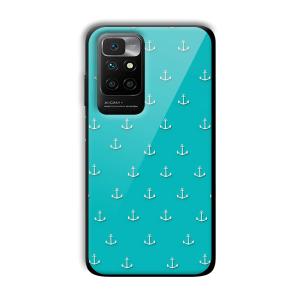 Teal Anchor Customized Printed Glass Back Cover for Xiaomi Redmi 10 Prime 2022
