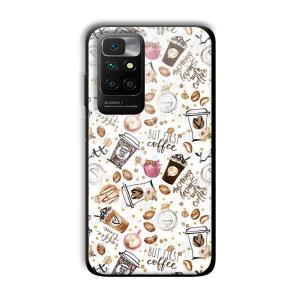 But Coffee First Customized Printed Glass Back Cover for Xiaomi Redmi 10 Prime 2022