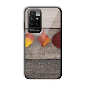 Rusty Leaves Customized Printed Glass Back Cover for Xiaomi Redmi 10 Prime 2022