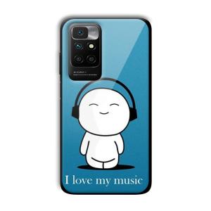 I Love my Music Customized Printed Glass Back Cover for Xiaomi Redmi 10 Prime 2022