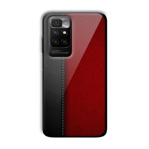 Leather Texture Customized Printed Glass Back Cover for Xiaomi Redmi 10 Prime 2022