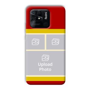 Red Yellow Collage Customized Printed Back Cover for Xiaomi Redmi 10 Power