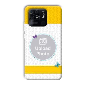 Butterflies & Yellow Customized Printed Back Cover for Xiaomi Redmi 10 Power