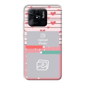 Pink Hearts Customized Printed Back Cover for Xiaomi Redmi 10 Power