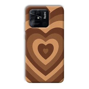 Brown Hearts Phone Customized Printed Back Cover for Xiaomi Redmi 10 Power
