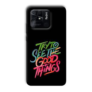 Good Things Quote Phone Customized Printed Back Cover for Xiaomi Redmi 10 Power