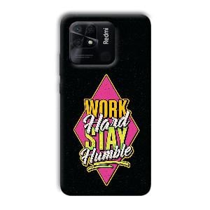 Work Hard Quote Phone Customized Printed Back Cover for Xiaomi Redmi 10 Power