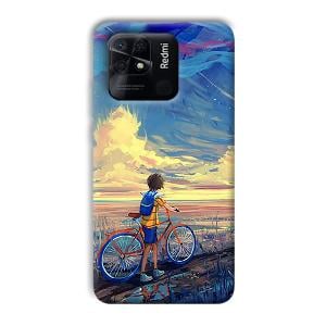 Boy & Sunset Phone Customized Printed Back Cover for Xiaomi Redmi 10 Power
