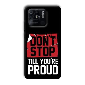 Don't Stop Phone Customized Printed Back Cover for Xiaomi Redmi 10 Power