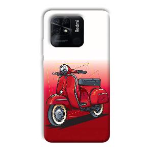 Red Scooter Phone Customized Printed Back Cover for Xiaomi Redmi 10 Power