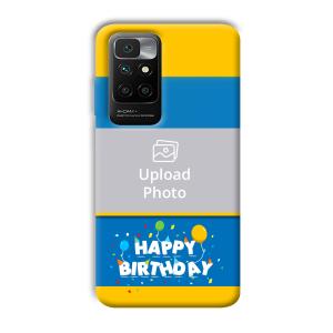 Happy Birthday Customized Printed Back Cover for Redmi 10 Prime
