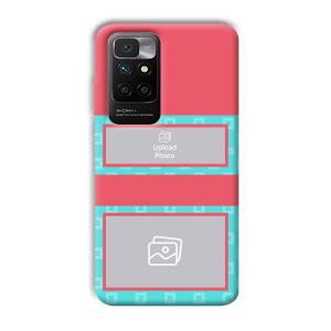 Blue Pink Customized Printed Back Cover for Redmi 10 Prime